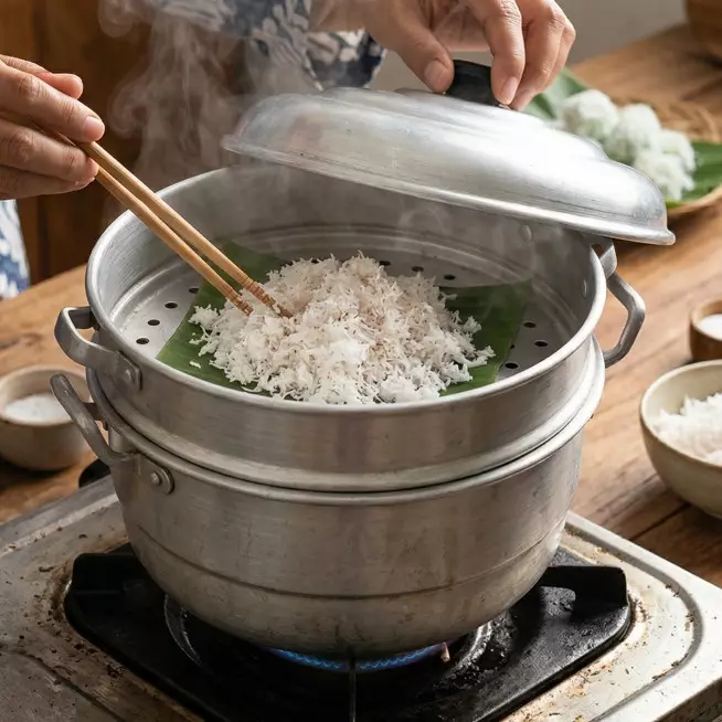 Kelapa parut untuk klepon awet 2 hari tanpa kulkas, begini cara mudahnya