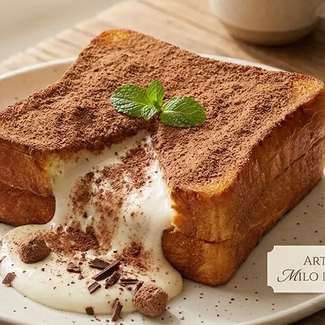 Pingin yang manis mewah ala kafe? Cobain resep Milo lava toast viral di TikTok, ternyata easy buatnya