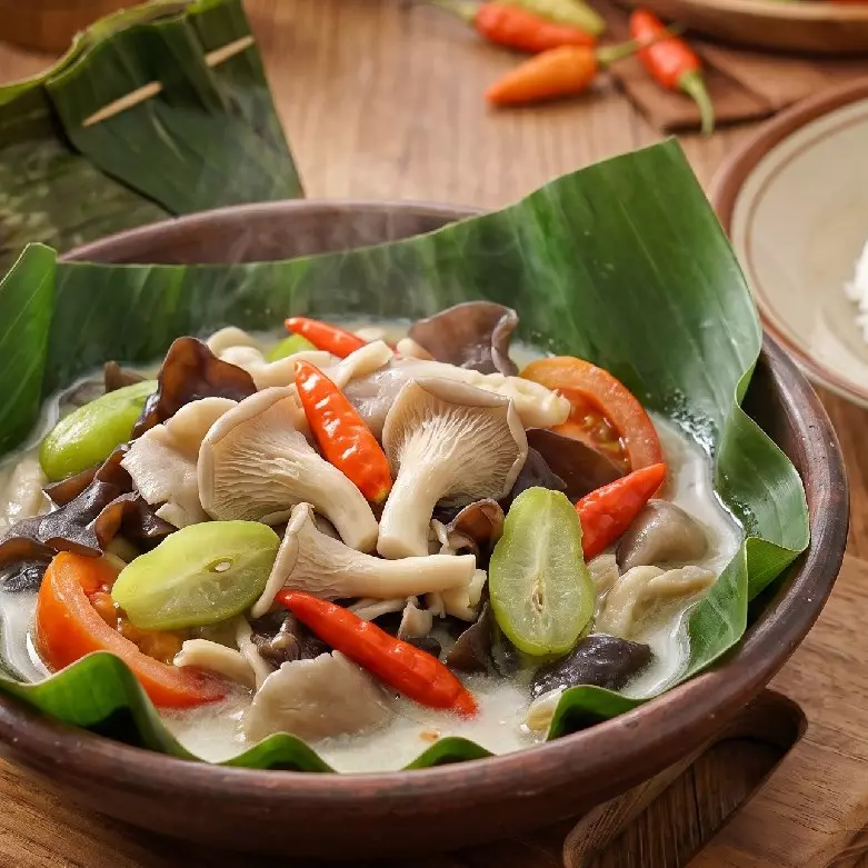Resep garang asem jamur yang masaknya gampang, tinggal kukus langsung siap saji