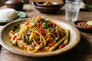 Resep tumis pepaya muda teri yang lezat, masaknya gampang dalam 20 menit siap saji