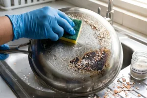 Jangan dibuang! Cangkang telur ternyata ampuh hilangkan kerak gosong di pantat wajan