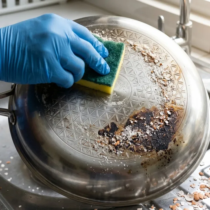 Jangan dibuang! Cangkang telur ternyata ampuh hilangkan kerak gosong di pantat wajan