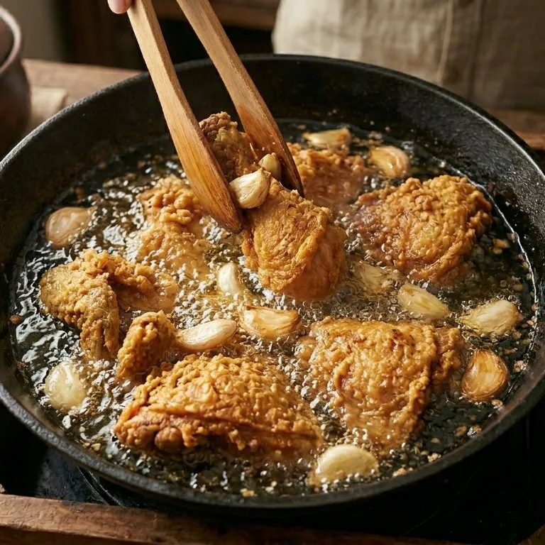 Resep ayam goreng bawang putih gurih meresap, wangi banget bikin nagih