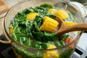 Resep sayur bayam bening segar & sehat, simpel tapi bikin nambah nasi