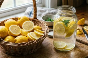 Rahasia infused water lemon anti pahit, cuma pakai garam dan baking powder
