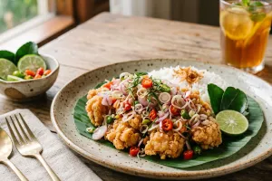 Resep ayam sambal matah yang segar dan bisa kembalikan energi, masaknya gampang