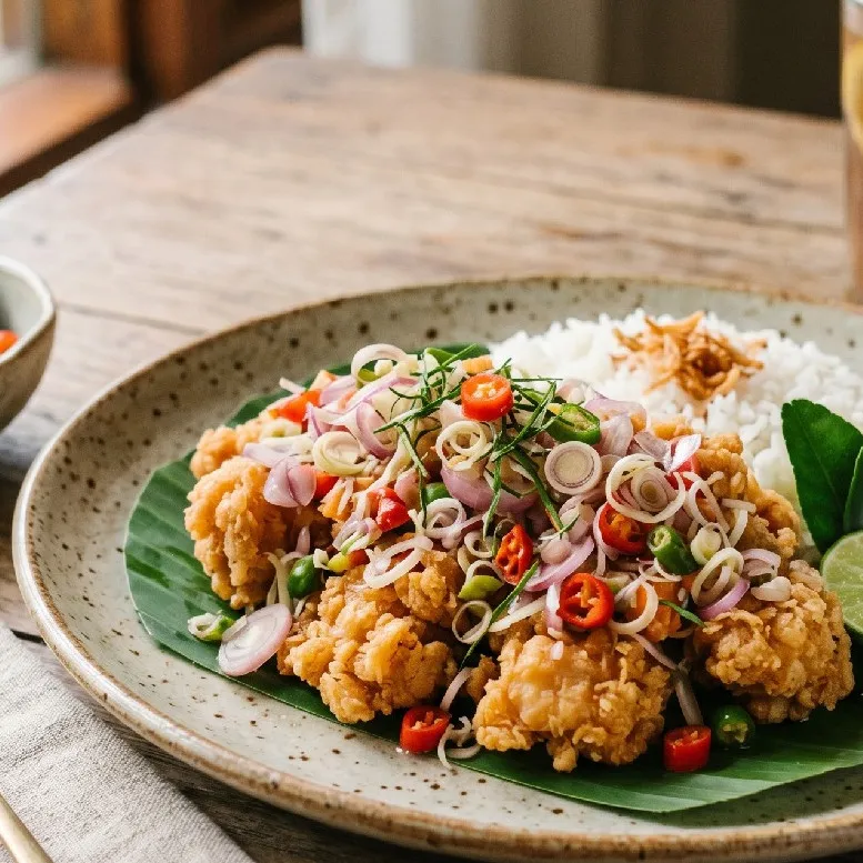 Resep ayam sambal matah yang segar dan bisa kembalikan energi, masaknya gampang