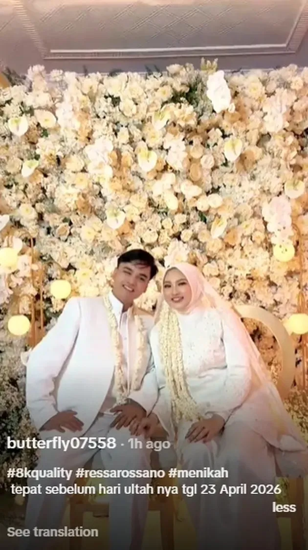 Ressa Rizky Rossano menikah foto: TikTok/@butterfly07558 foto: Instagram/@denadaindonesia