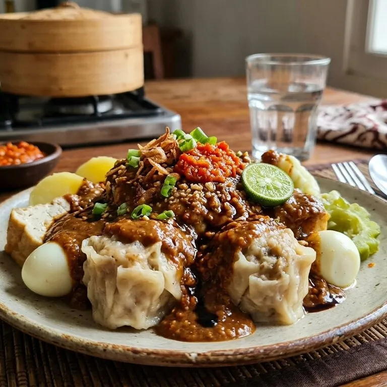 Resep siomay ikan homemade dengan bumbu kacang medok, cocok jadi camilan favorit