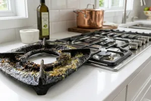 Tatakan kompor hitam & berminyak? Begini cara kinclong lagi pakai campuran sabun dan baking soda