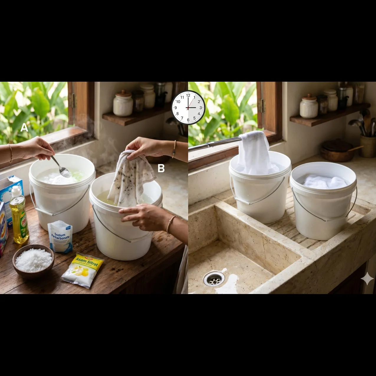 Handuk putih jamuran dan dekil? Rendam semalam dengan tambahan 1 bahan dapur ini, bersih tanpa dikucek