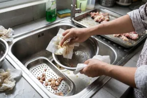 Jujur, ini rahasia cara biar wastafel nggak mampet pas cuci wadah daging kurban