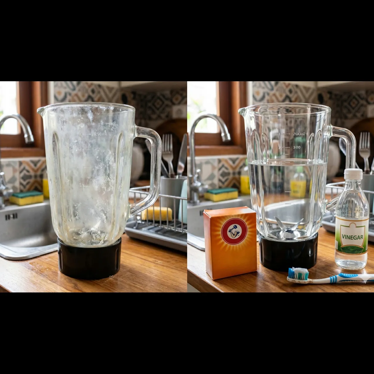 Gelas blender sudah kusam dan buram? cukup 2 bahan dapur ini, hasilnya seperti baru lagi