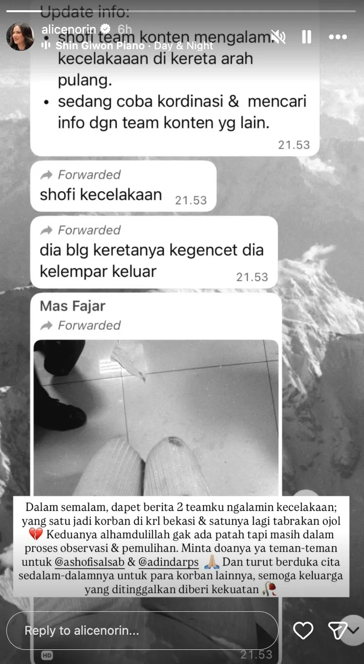 Karyawan Alice Norin kecelakaan KRL Bekasi © 2026