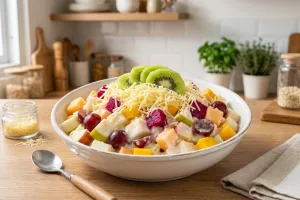Cara membuat salad buah creamy mewah tapi hemat untuk dessert atau ide jualan
