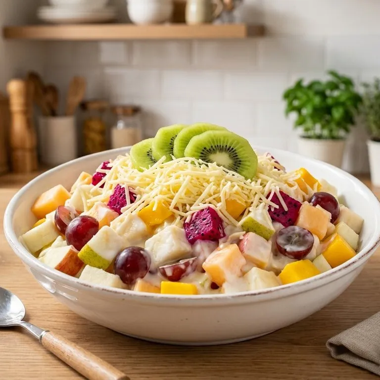 Cara membuat salad buah creamy mewah tapi hemat untuk dessert atau ide jualan