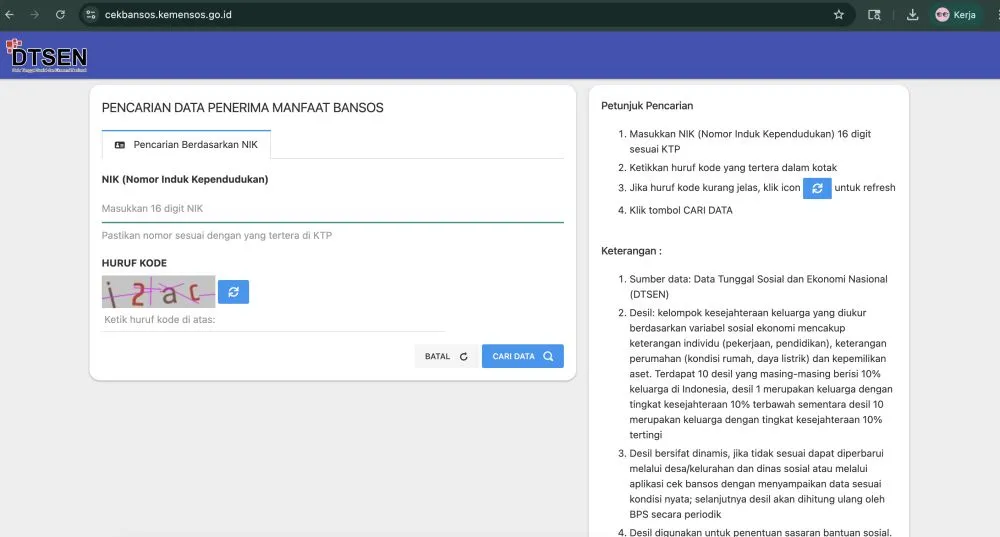 cara cek bansos 2026 pakai NIK KTP © 2026 