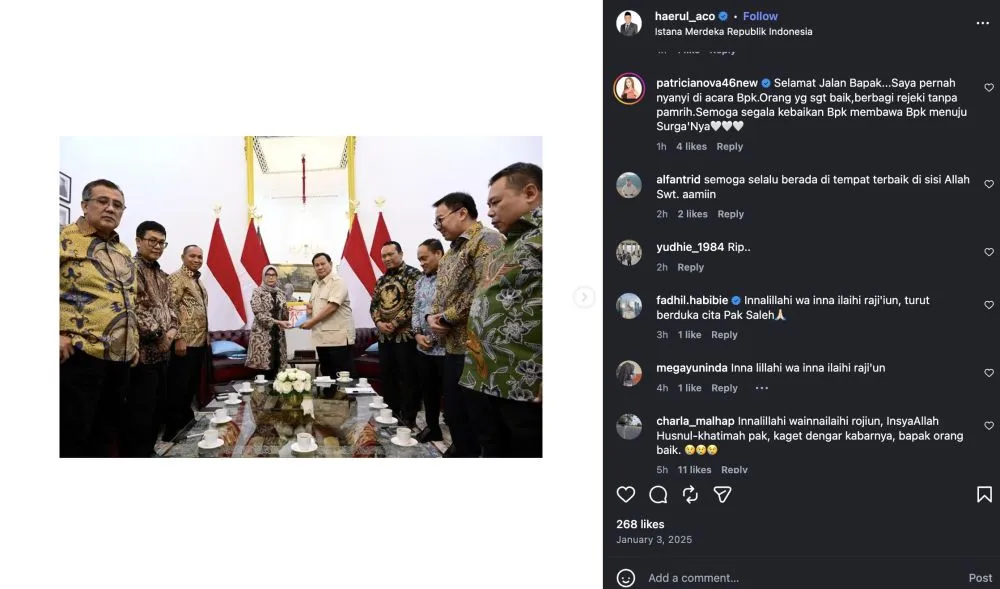 Anggota BPK Haerul Saleh meninggal dunia © 2026 