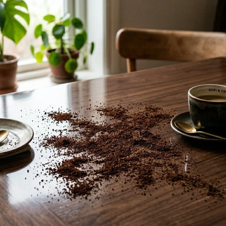 Cara membersihkan furniture kayu secara alami, rahasianya ada pada bubuk kopi bikin mengilap lagi