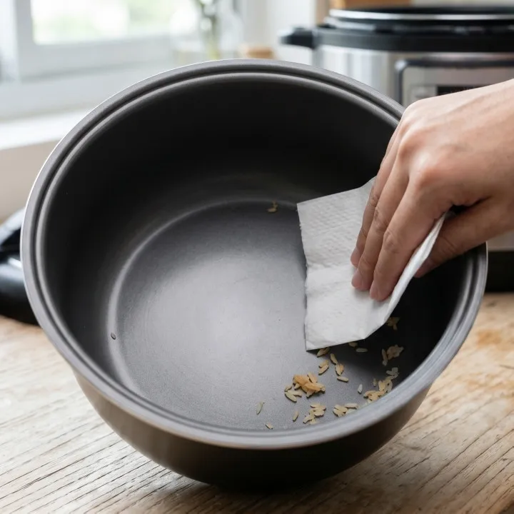 Selama ini salah, jangan rendam panci rice cooker pakai air, ini trik benar untuk bersihkan kerak nasi
