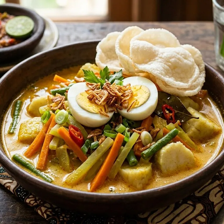 Resep lontong sayur nikmat dan kuah santan gurih, menu favorit keluarga di rumah