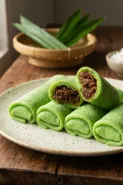 Resep dadar gulung kukus kenyal dan lembut dengan takaran gelas, tanpa timbangan pun bisa