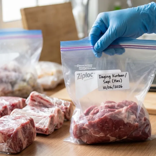 Cara simpan daging kurban di freezer tanpa vacuum sealer, tahan lama dan tidak bau
