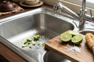 Cara menghilangkan bau anyir di wastafel setelah cuci daging dengan garam dan jeruk nipis