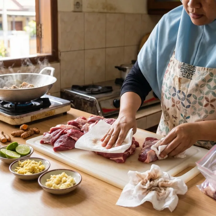 Daging kurban sudah dibumbui tapi masih bau prengus? Ini kesalahan yang sering terjadi saat masak