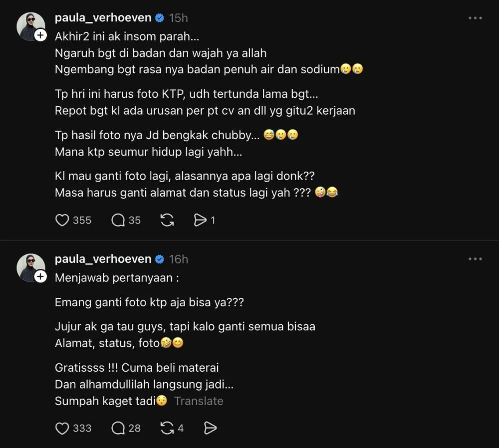 KTP baru Paula Verhoeven © 2026