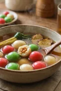 Resep wedang ronde cocok cuaca tidak bersahabat, buatnya dari bahan seadanya dan jadi dalam 10 menit