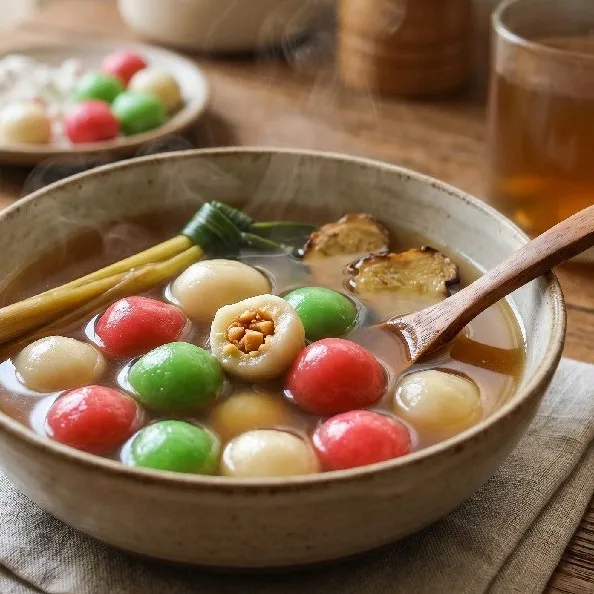 Resep wedang ronde cocok cuaca tidak bersahabat, buatnya dari bahan seadanya dan jadi dalam 10 menit