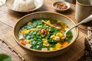 Resep sup bening daun kelor jagung muda rumahan, kuah segar dan bebas pahit
