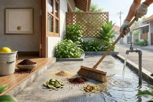 Cara menghilangkan bau darah di halaman rumah habis penyembelihan hewan kurban