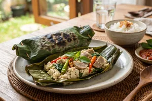 Daging kurban sudah jadi bakso? Yuk cobain resep pepes bakso tahu kemangi yang lezat ini