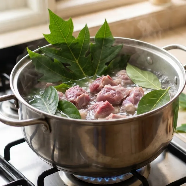 Daging kambing alot dan bau? Coba rebus pakai 2 daun ini, hasilnya mengejutkan