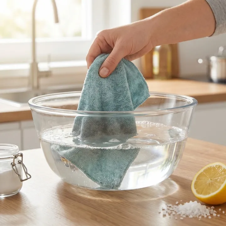 Cara mencuci lap microfiber dapur biar bau tengiknya hilang tuntas