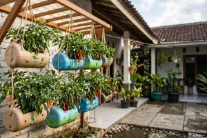 Galon bekas jangan dibuang, sulap jadi kebun cabai gantung yang estetik dan bermanfaat