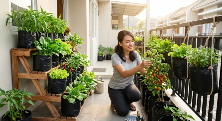 Tidak perlu lahan luas! 8 Model kebun sayur polybag murah untuk ibu rumah tangga modern