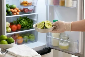 Sisa jeruk nipis di dapur bisa dimanfaatkan untuk mengurangi bau kulkas, begini langkahnya