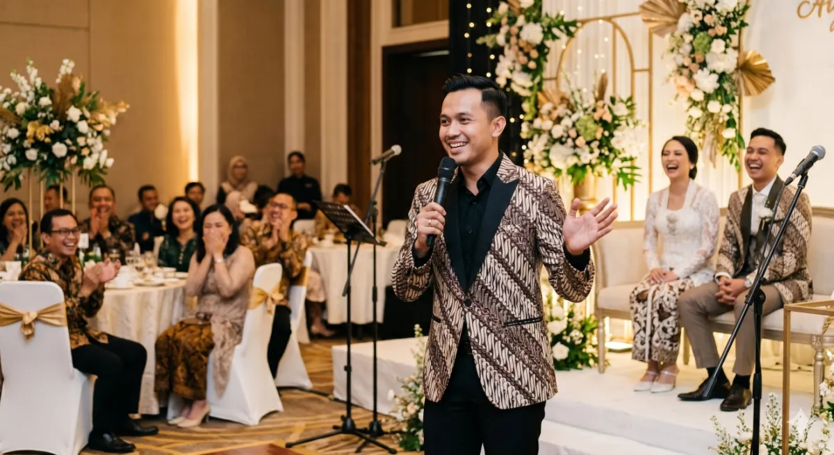 50 Pantun pernikahan lucu untuk MC dan sambutan pengantin