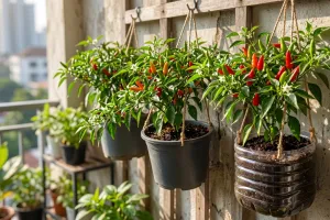 Cara membuat kebun gantung cabai rawit di rumah yang cepat berbuah dan hemat tempat