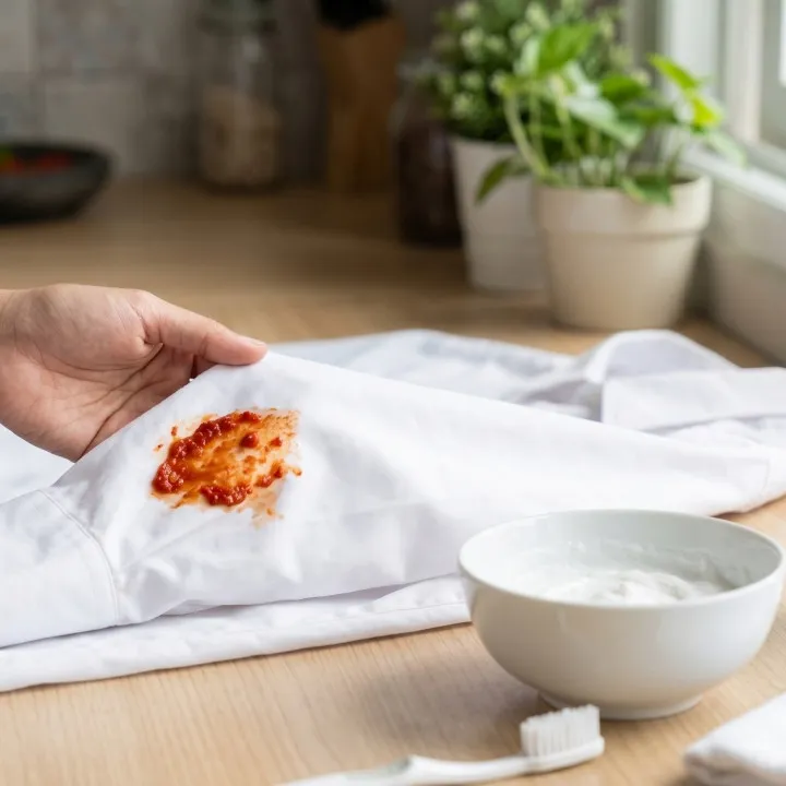 Baju putih kena sambal terasi? Jangan panik, coba 5 cara ini sebelum noda mengering