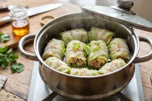 Yuk cobain resep sawi gulung isi ayam udang, dikukus jadi lebih sehat dan nikmatnya tak terduga