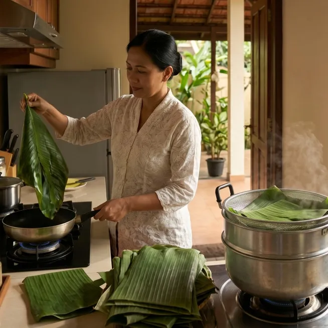 3 Cara melayukan daun pisang biar nggak sobek saat dipakai bungkus pepes