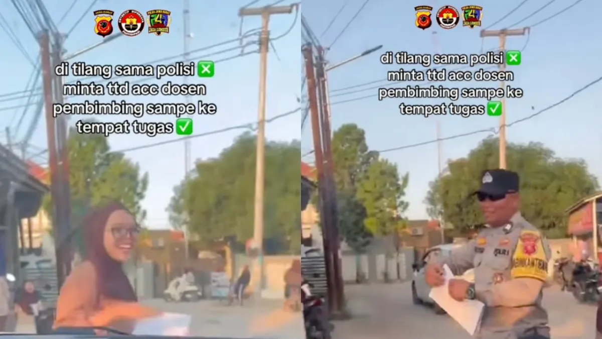Bukan pelanggaran lalu lintas, ini alasan seorang mahasiswi menghadap polisi membawa lembaran skripsi
