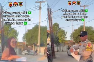 Bukan pelanggaran lalu lintas, ini alasan seorang mahasiswi menghadap polisi membawa lembaran skripsi