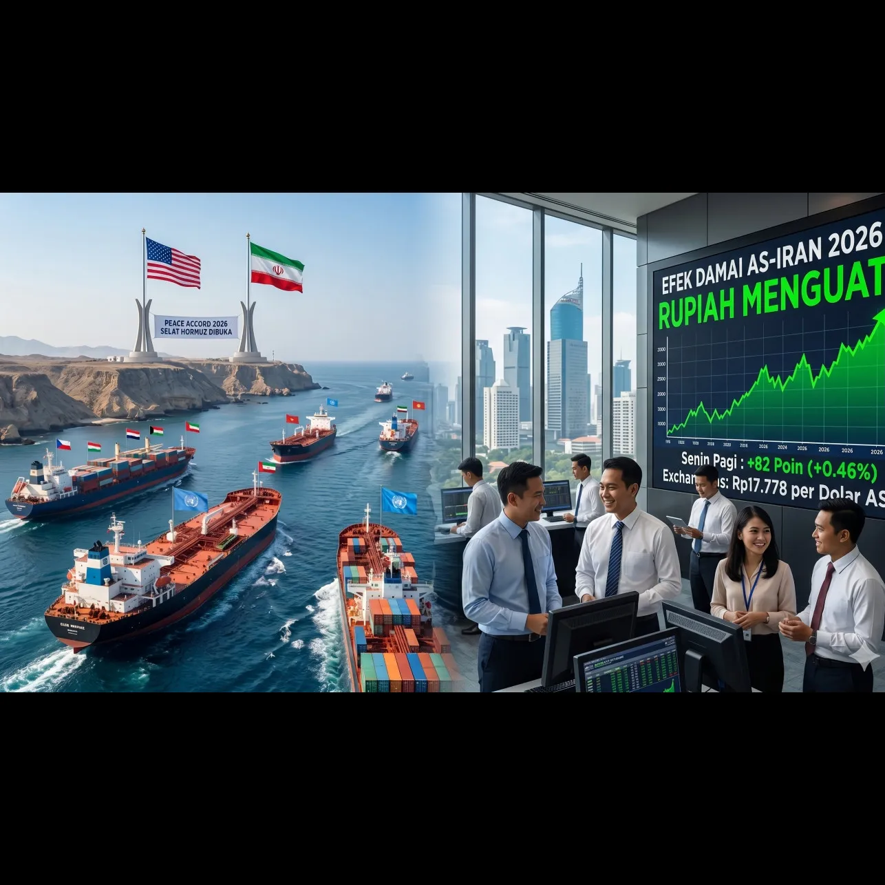 Efek damai AS-Iran 2026: Rupiah menguat Senin pagi hingga Selat Hormuz dibuka