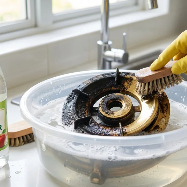 Cara mudah bersihkan burner kompor tanpa bahan mahal, cukup pakai cuka dapur