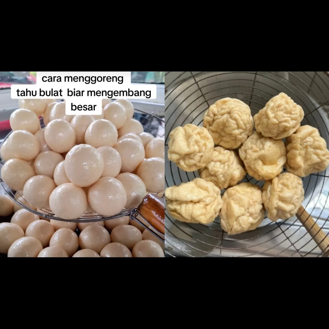 Trik menggoreng tahu bulat agar tidak kisut, hasilnya seperti di abang-abang pedagang